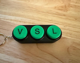 Custom 3-Button Fidget Clicker Keychain | Personalized Letters/Symbols | Color Customizable | Stress & Anxiety Relief