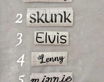 Customized name sticker