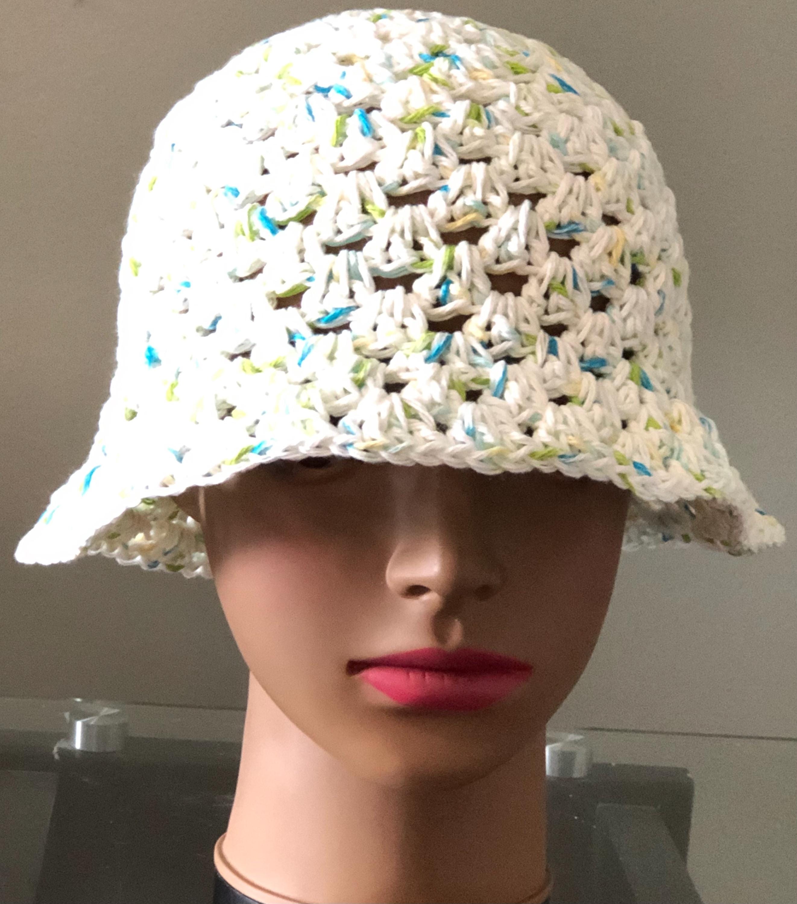 Olive Green Tiered Ruffle Bucket Hat Beige Lace Trim 100% Cotton Made in Italy C nelliediamond wears the Jacqueline Dress in Navy Polka Dot  main image 2