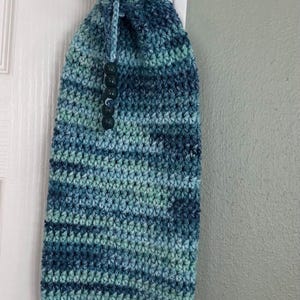 Handmade Crochet Grocery Bag Holder: Acrylic Yarn Storage