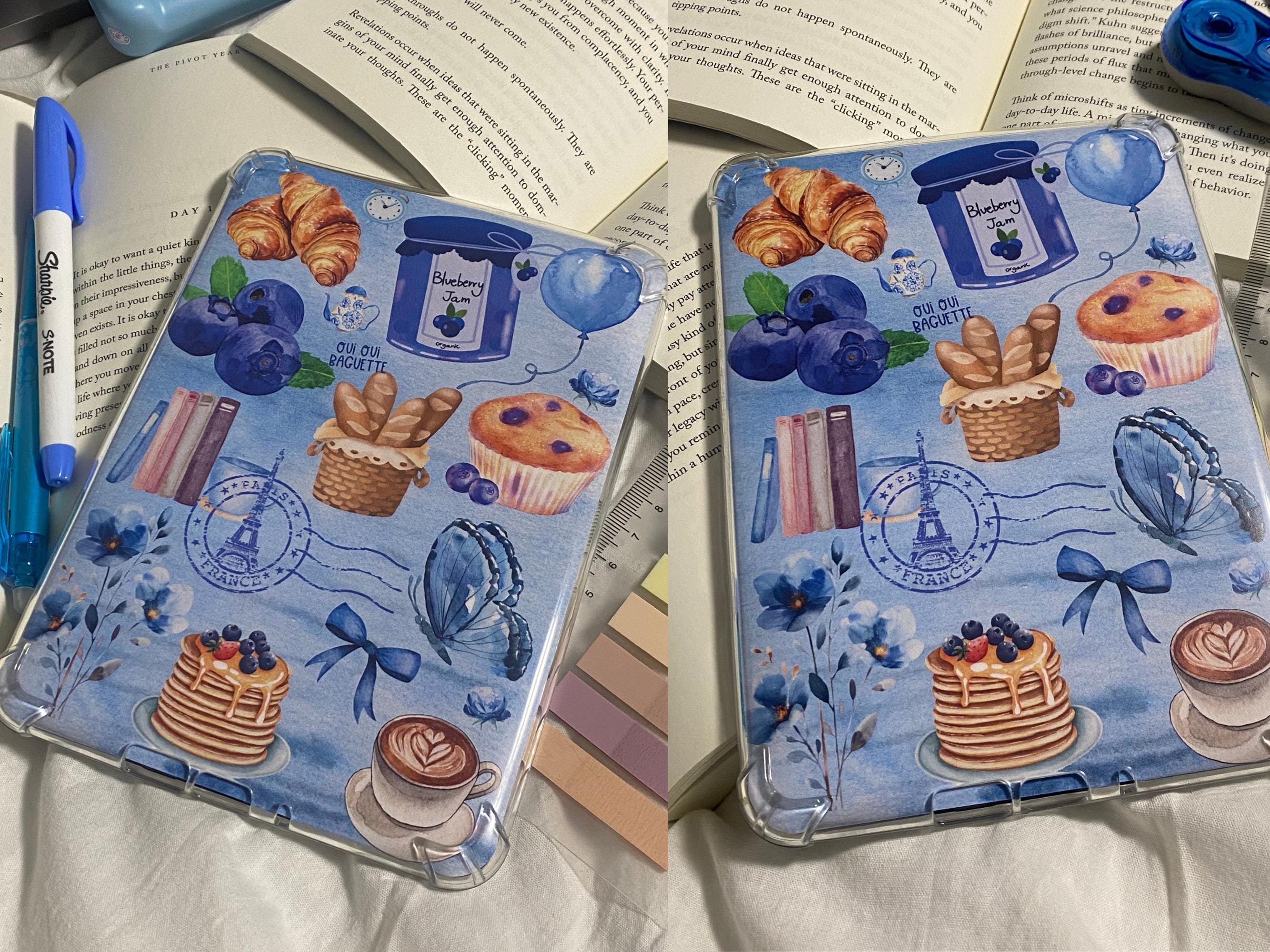 Blueberry Bliss Watercolor Kindle Insert | Kindle Printable | Clear Case Insert | Kindle Aesthetic | Bookish Stickers | Digital Download