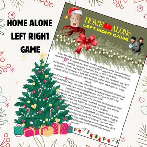 Christmas left right Home Alone Game, Christmas Pass the Prize | Right Left Game, Pass Game, Christmas Game Groups Adults Kids, Printable