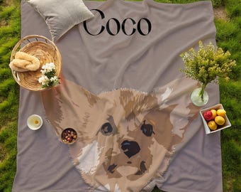 Personalized Pet Lover Gift,Custom Photo Blanket,Pet Memorial Gift,Dog Picture Blanket,Cat Picture Blanket,Dog Mom Gift,Custom Pet Portrait