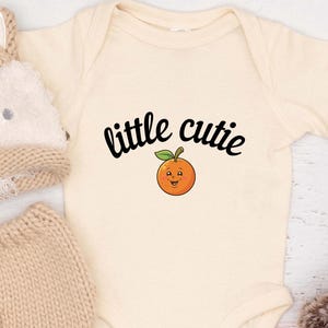 Little Cutie Baby Shirt, Fruit Natural Baby Shirt, Newborn Outfit, Cute Little Orange Shirt, Little Cutie Shirt, Orange Baby Shower Gift