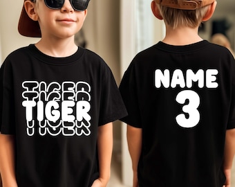 Custom Team & Mascot Shirt, Personalized Name and Number Tee