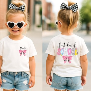Personalized First Day of School Shirt: Custom Coquette Tee for Girls