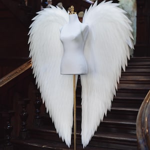 White angel wings costume extra large, Photography prop, Cospaly costume, Christmas decor