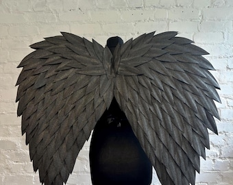 Black angel wings costume small size for adults and kids, Halloween costume