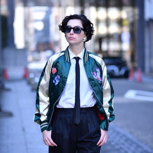 bomber jacket Japanese bomber, sukajan silk bomber, dragon jacket, vintage bomber, Tokyo style bomber, nylon bomber, unisex bomber jacket