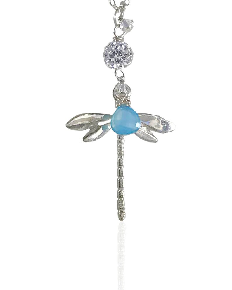Dragonfly Pendant Topaz Necklace New Beginnings Dragonfly Necklace