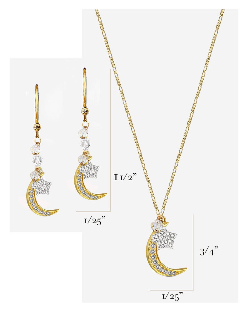 Cubic Zirconia Moon Necklace Gold Moon Necklace Moon Necklace Sterling Love You To The Moon Necklace Golden Moon Necklace