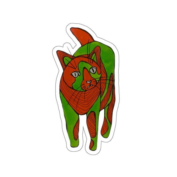 Quirky Cat Sticker // Purrfect Gifts for All Ages! #CatLover #FunnyGifts