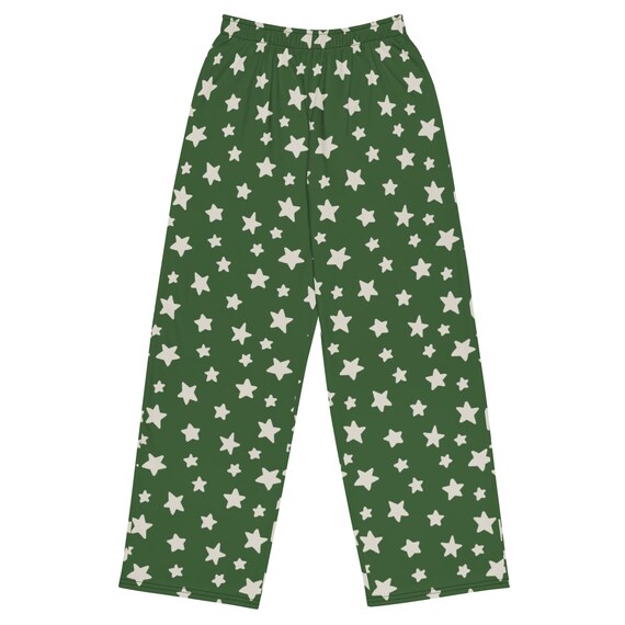 Green Star Feative Holiday Leisure Pants / Christmas Pajama Pants