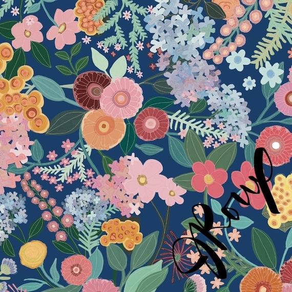 Blue Floral Duvet Cover – Pretty Garden Design in Pink, Mauve, and Blue, Bedroom Bedding