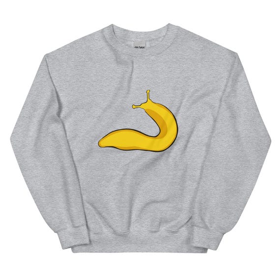 Banana Slug Sweatshirt, Funny Animal Sweatshirt, Cute Quirky Gift, Nature Lover Apparel, Cottagecore Style