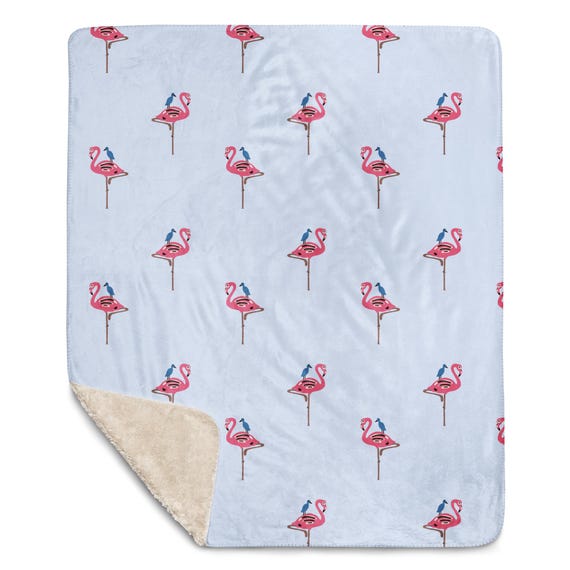 Pink Flamingo Blanket / Soft Sherpa blanket