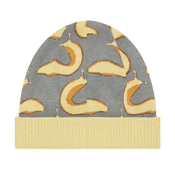 Banana Slug Beanie, Funny Animal Hat, Cute Quirky Gift, Cottagecore Style, Unique Streetwear