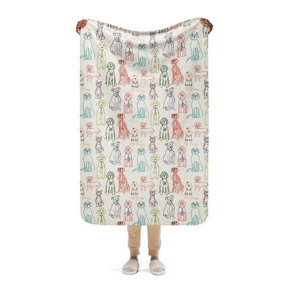 Jrouxart Dog Blanket: Colorful Sherpa Throw for Cozy Comfort