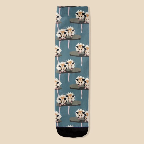 Opossum Socks By Jrouxart  / Two Opossums