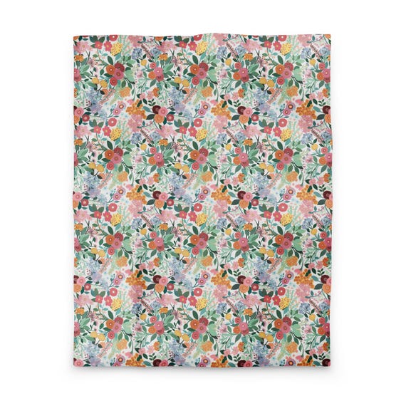 Painted Garden Flowers Duvet Cover | Painterly Floral Bedding