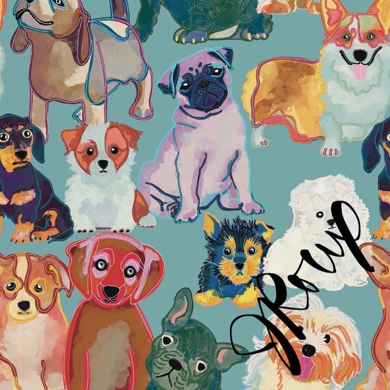 Dog Duvet Cover, Colorful Puppy Bedding, Cute Pet Comforter Cover, Kids Bedroom Decor