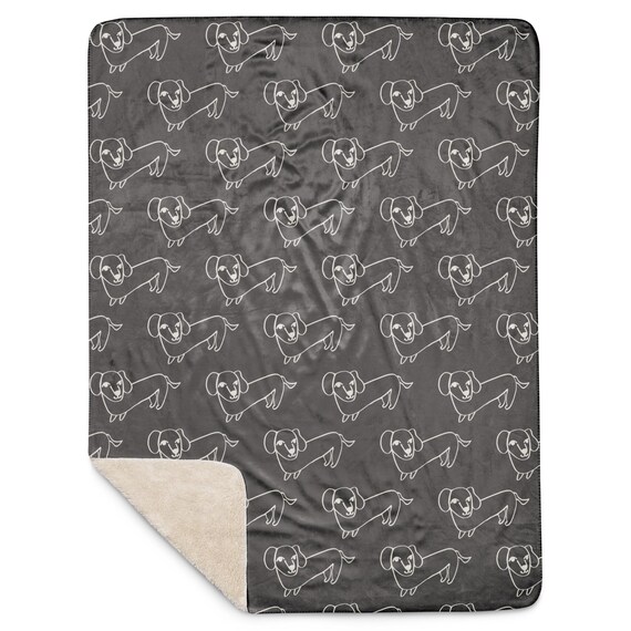 Dachshund Blanket, Cute Dog Throw Blanket, Pet Lover Gift, Cozy Home Decor