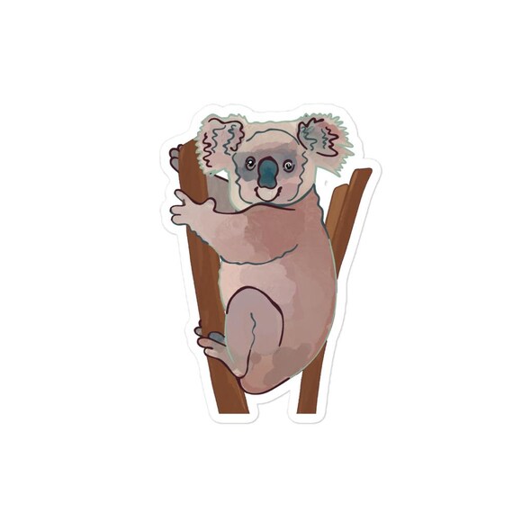 Koala Art Sticker - Durable Vinyl Decal