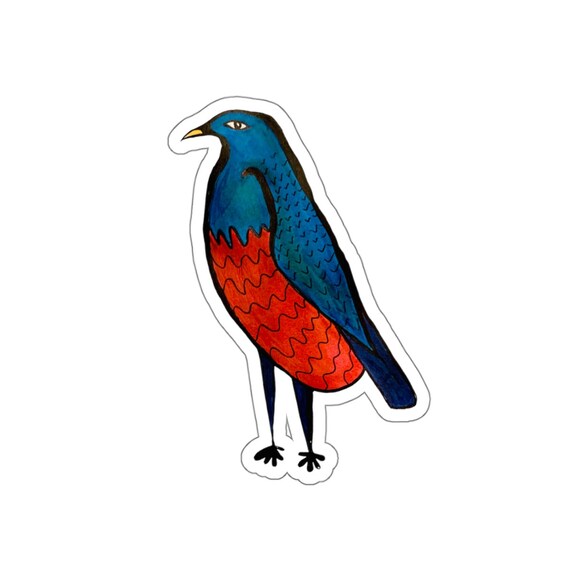 Falcon Sticker - A bold blue and red flacon