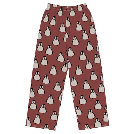 Cozy Penguin Womens Casual Pants // Family Matching Christmas Pajamas / Leisure Wear with Pockets