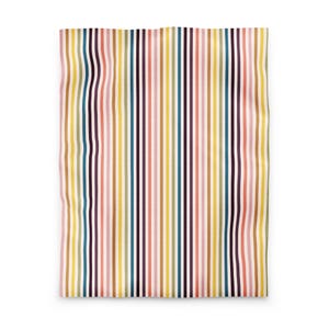 Striped Duvet Covers / Cool Boho Rainbow Striped Bedding