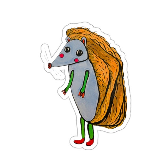 Hedgehog Sticker / Unique Animal Stickers