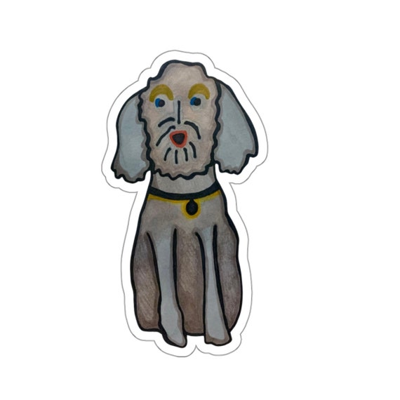 Cute Dog Illustration Sticker - Waterproof Vinyl Puppy Decal
