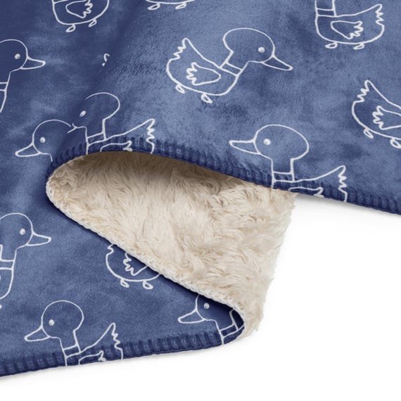 Duck Blanket / Blue Sherpa blanket