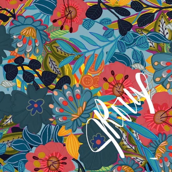 TROPICAL FLORAL FOLIAGE Duvet cover