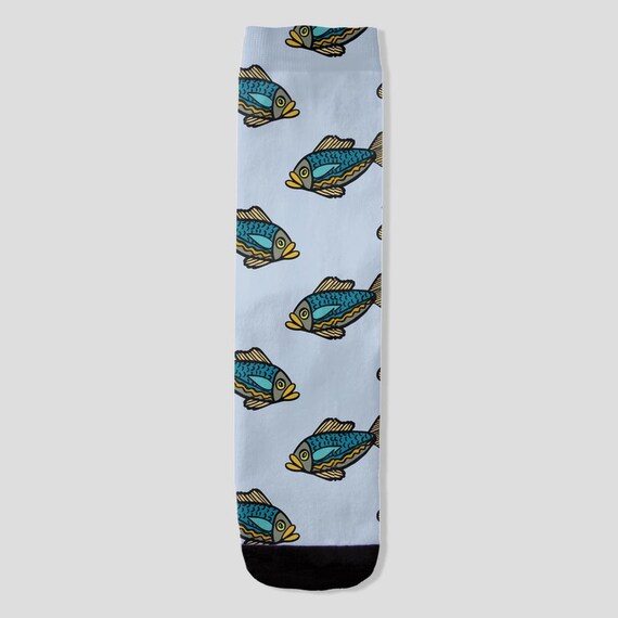 Kissy Fish Print Socks by Jrouxart