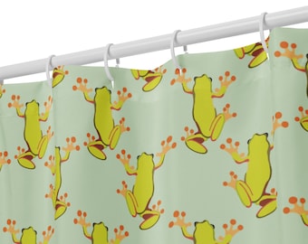 Green Tree Frog Shower curtain