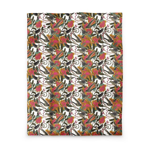 Birds & Blooms Duvet Cover | Songbird Meadow Collection