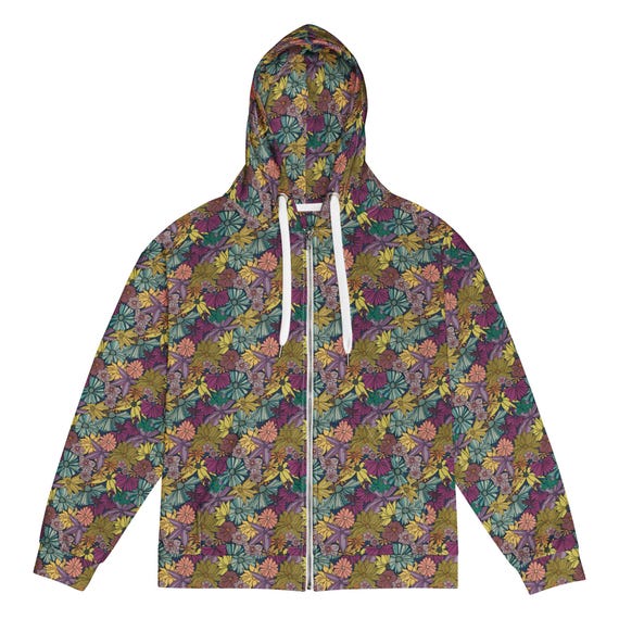 Coneflower Social Floral Unisex zip hoodie