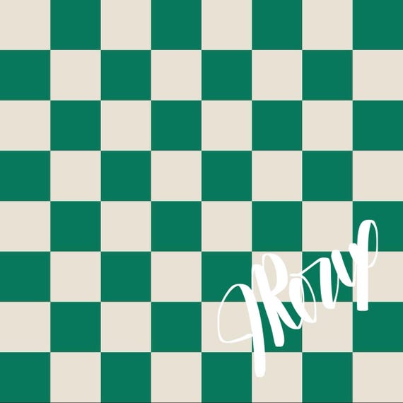 Kelly Green and Ivory Checkered Duvet cover