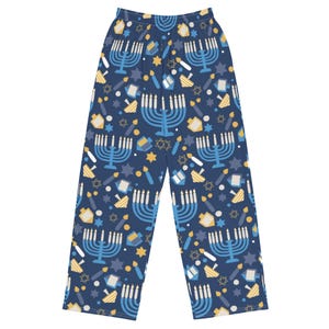 Pantaloni da pigiama da donna per Hanukkah // Pigiama natalizio coordinato per tutta la famiglia