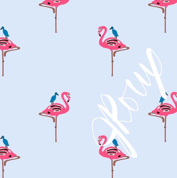 Flamingo Duvet Cover, Coastal Tropical Bedding, Pink Bird Comforter Cover, Beach House Bedroom Decor