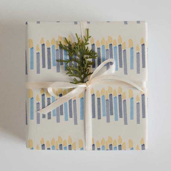 Wrapping Paper Sheets, Hanukkah Festival Of Lights Design // Hannukah Chanukah 3 Sheets