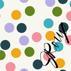 Pretty Polka Dot Confetti Duvet Cover / Colorful and Fun Bedding