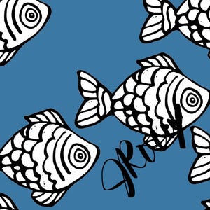 Blue Fish Duvet Cover