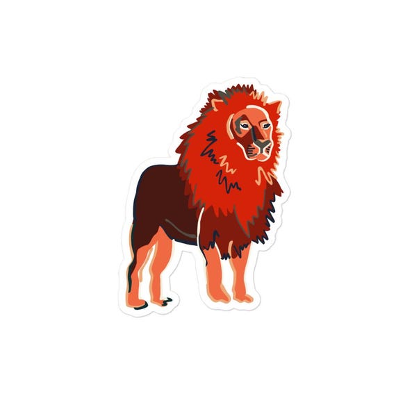 Lion Bubble-free Sticker