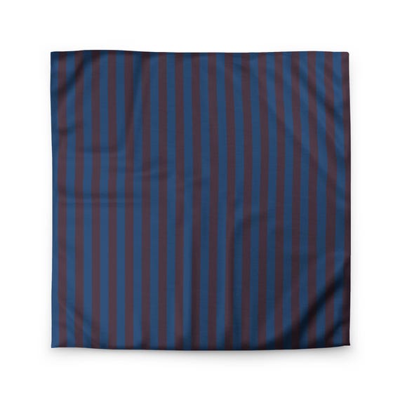 Striped Duvet Cover, Blue Purple Bedding, Dark Moody Stripe Comforter Cover, Modern Bedroom