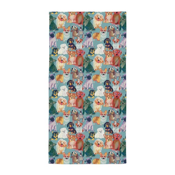 Dog Art Beach Towel / That’s My Puppy Dog Towel / Whimsy Fun Puppy Towel