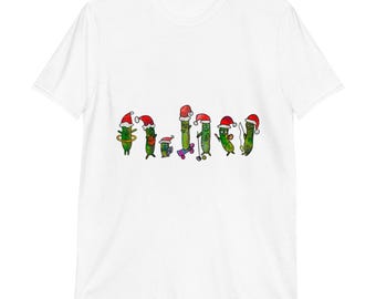 Christmas Pickles Shirt / Passende Familie Urlaub Pickle Pyjamas / Kurzarm Unisex T-Shirt