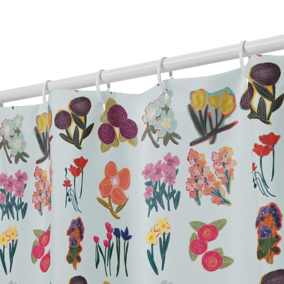 Patchwork Flower Garden Shower curtain