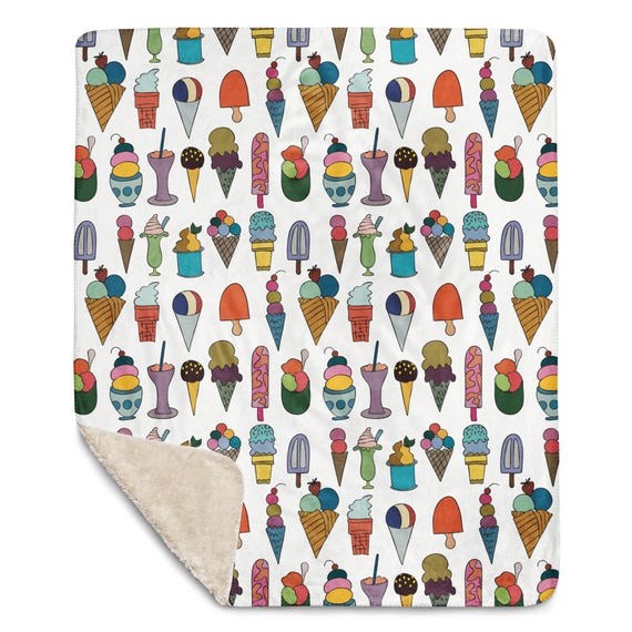 Ice Cream Blankets / Sweet Treats by Jrouxart Sherpa blanket